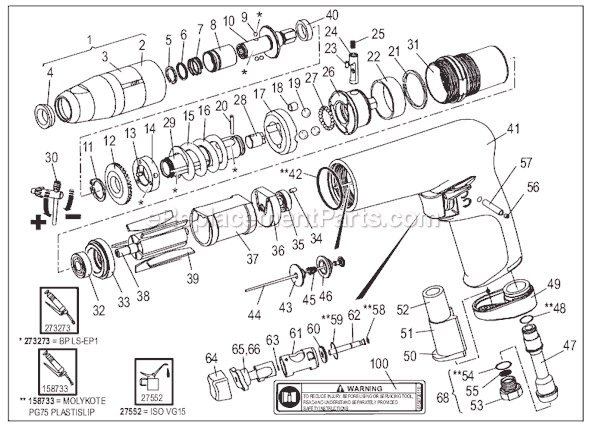 Page A Diagram and Parts List for CP2015 6151922015 Chicago Pneumatic Electric Drill